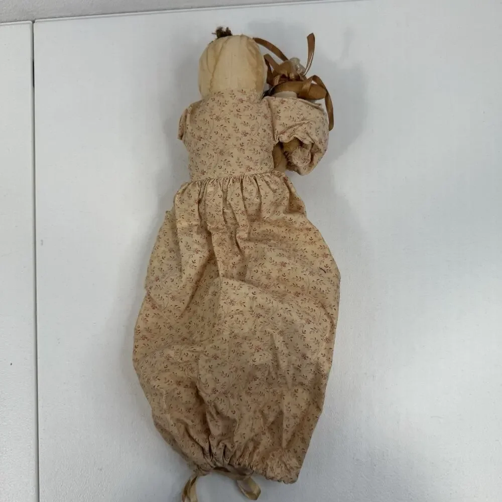 Vtg Attic Babies‎ Primitive Raggady Rag Doll With Baby by Marty Maschino 17